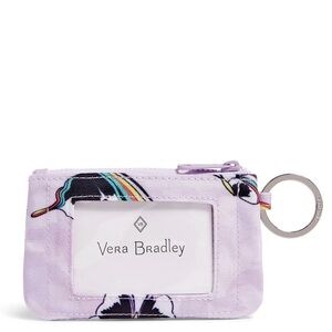 Vera Bradley ReActive Zip ID Case Lavender Butterflies